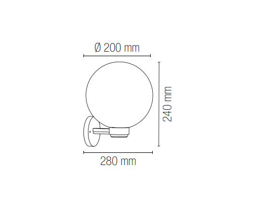 Applique per esterno IP44 sfera in PMMA trasparente , bianco , fumè 1XE27 non inclusa POLLY-AP Applique per esterno IP44 sfera in PMMA trasparente , bianco , fumè 1XE27 non inclusa POLLY-AP